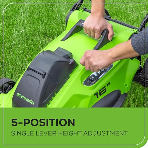 40V 16" Brushless Cordless Push Lawn Mower with 4.0Ah Battery and Charger P7949