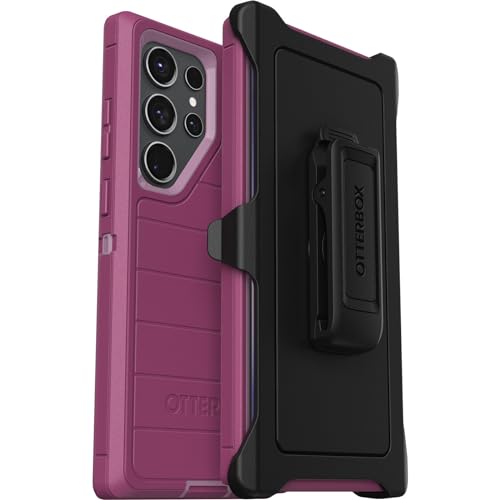 Black Rugged Case for Galaxy S23 Ultra with Holster Clip Kickstand S4793