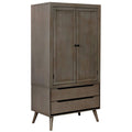 Gray Solid Wood Armoire I207