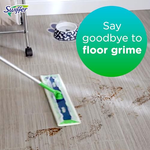 2-in-1 Dry + Wet Floor Mopping Kit with Sweeper, 8 Dry Cloths, 2 Wet Cloths T7484
