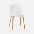 Oak / White Chair with Wood Base F188242