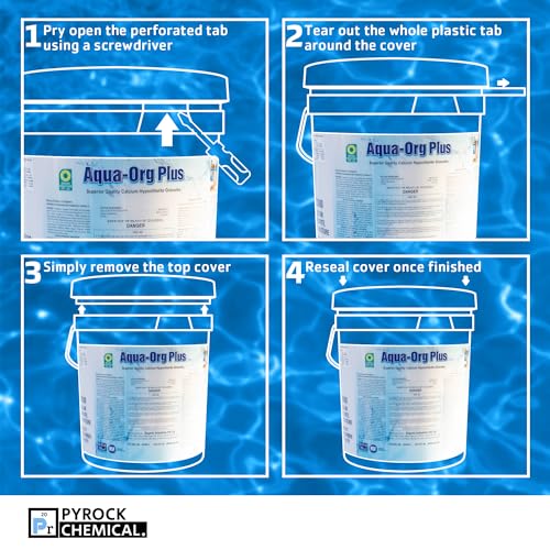 65% Granular Cal Hypo Swimming Pool Shock - 100 Pound Pail W44738