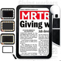 3X Large Rectangle Lighted Magnifier with Dimmable LED H1630