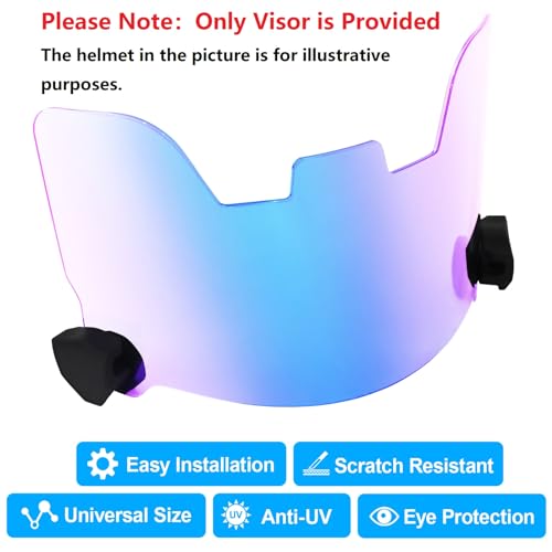 Football Helmet Visor with Visor Clips H199