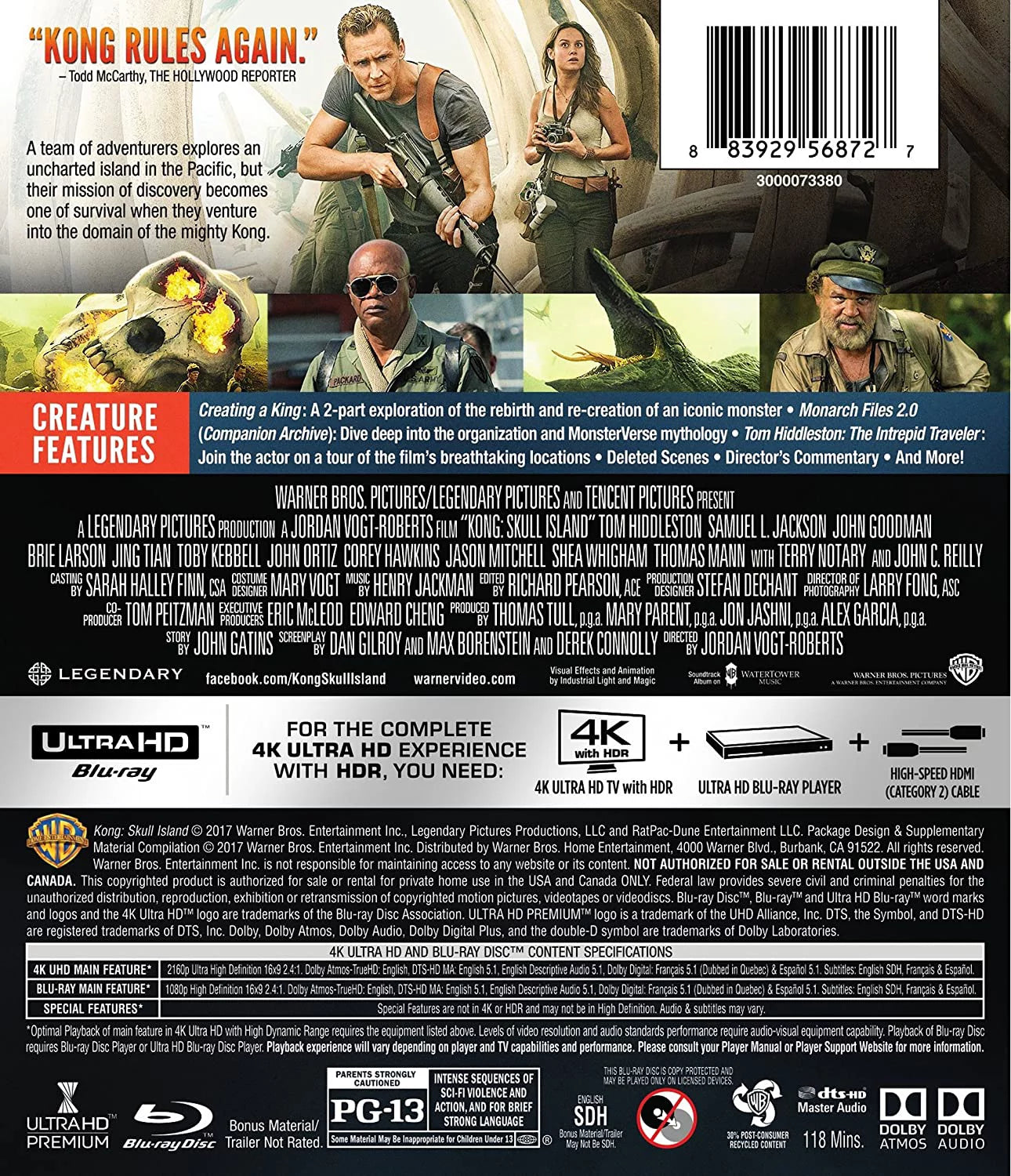Kong: Skull Island [4K UHD Blu-ray] D263