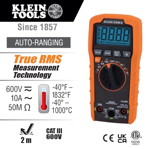 Slim Digital Multimeter with Reverse Contrast Display H6918