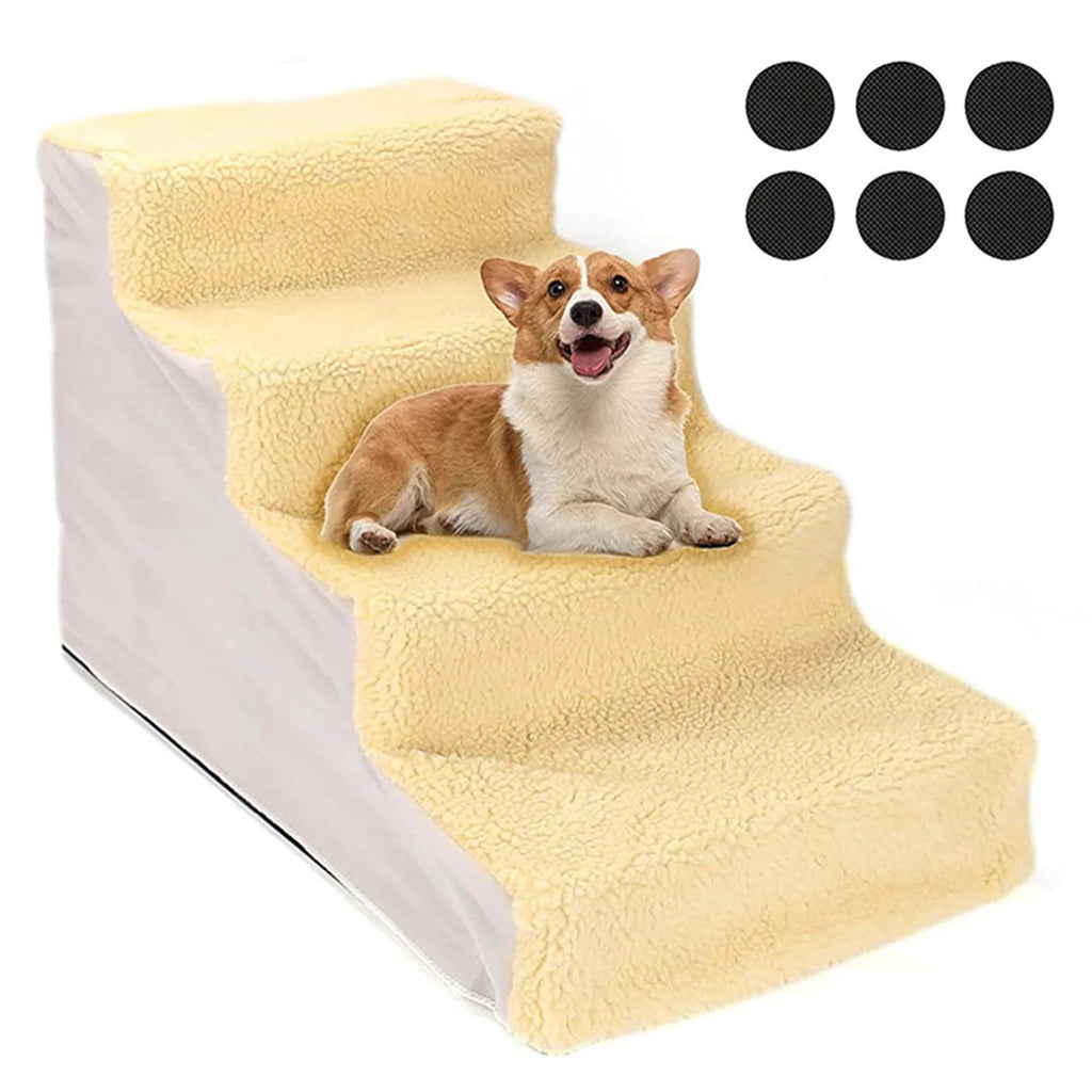 Yellow Non Slip Detachable Washable Pet Stairs V2033