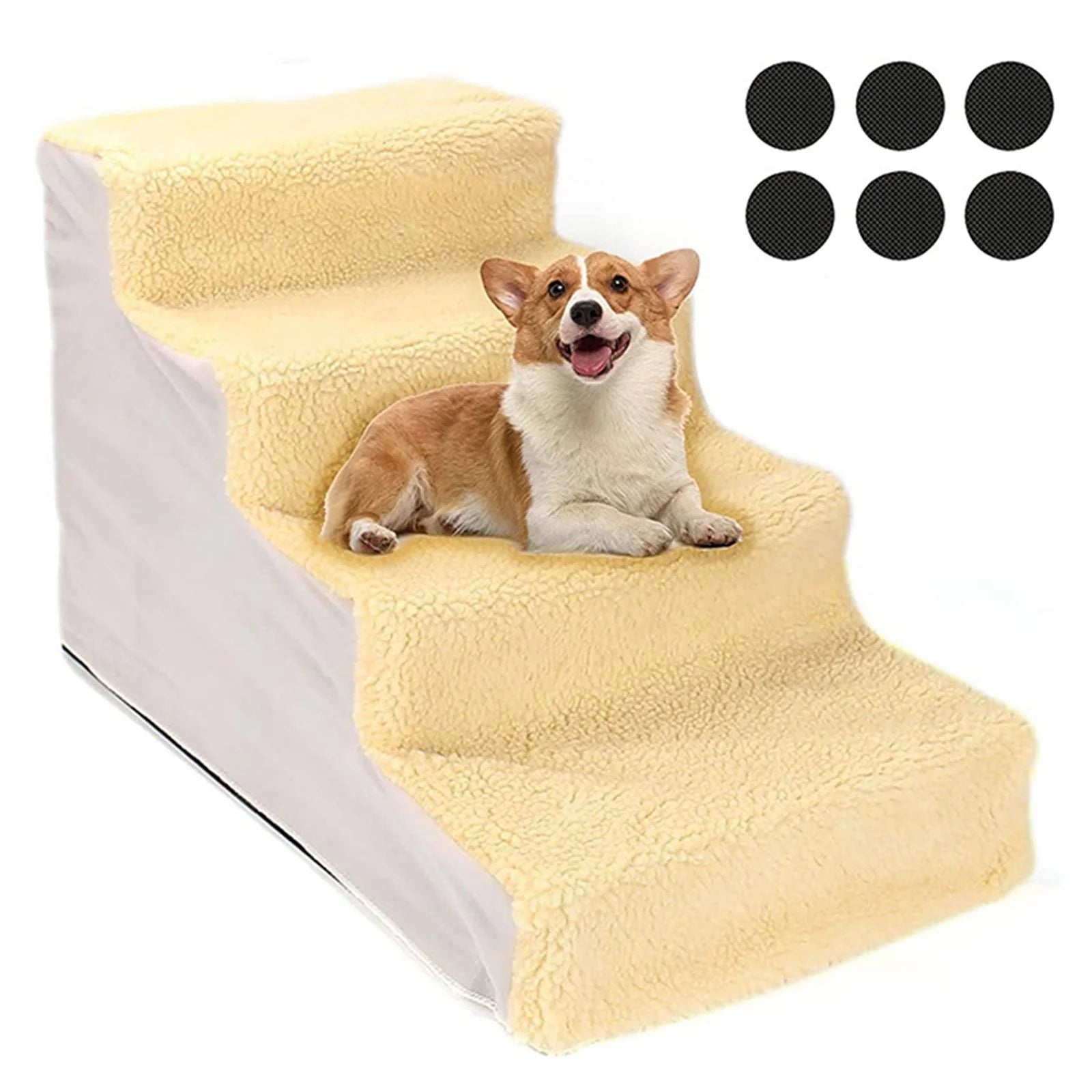 Yellow Non Slip Detachable Washable Pet Stairs V2033