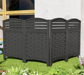 4 Panels Resin Privacy Screen with Metal Stake B828