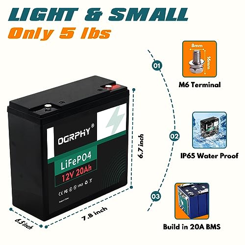 12V 100Ah LiFePO4 Battery with 100A BMS F66189