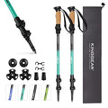 Adjustable Lightweight Collapsible Hiking Poles with Cork Grips Z575367