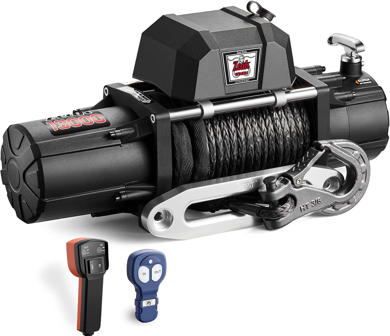 13000 lb. Electric Winch 12V Waterproof Synthetic Rope S996