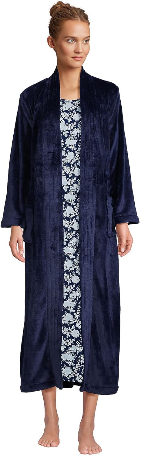 Deep Sea Navy Regular Small Long Wrap Robe L381615