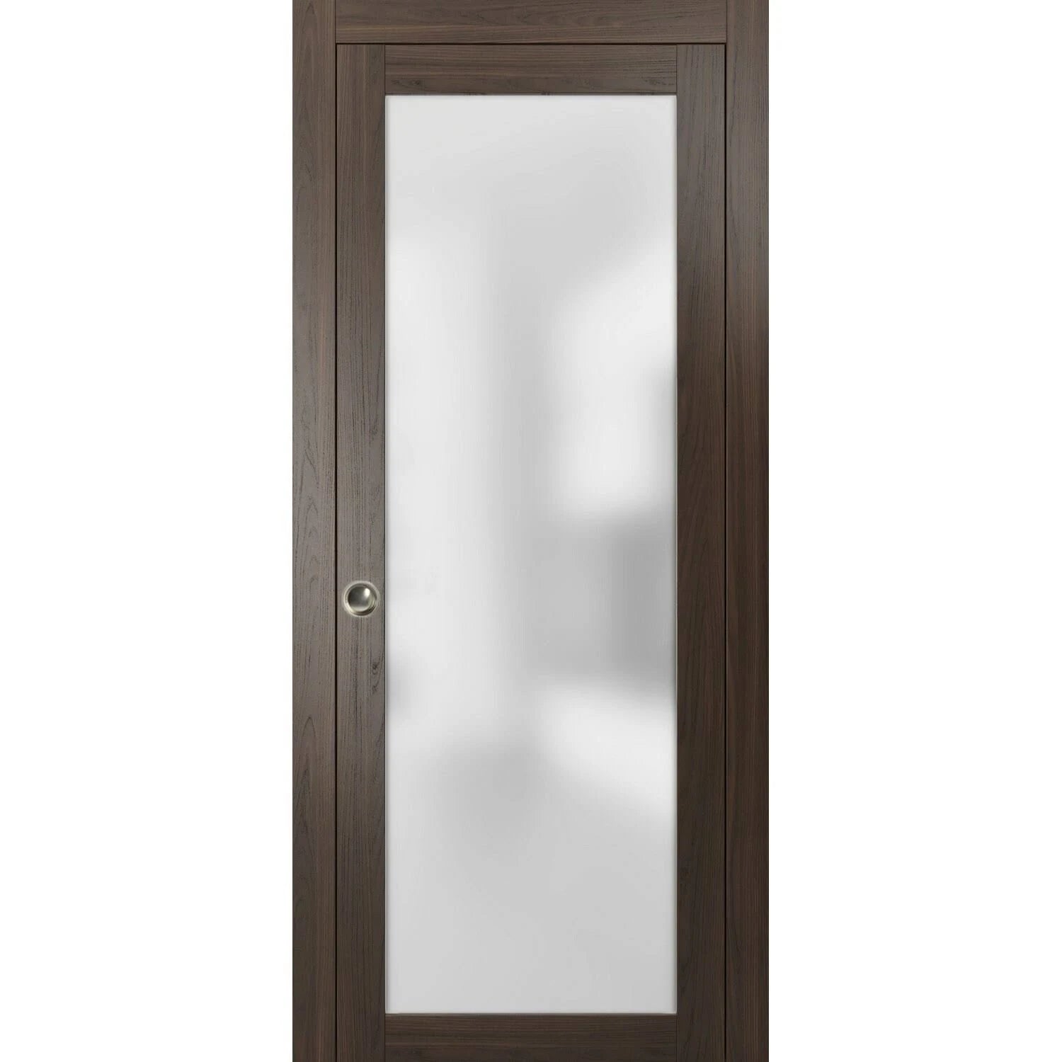 Lite Glass Sliding Pocket Door Chocolate Ash Brown T695