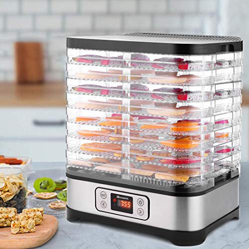 Food Dehydrator Machine with 8 Trays, 400W Digital Timer and Temperature Control, BPA Free J897