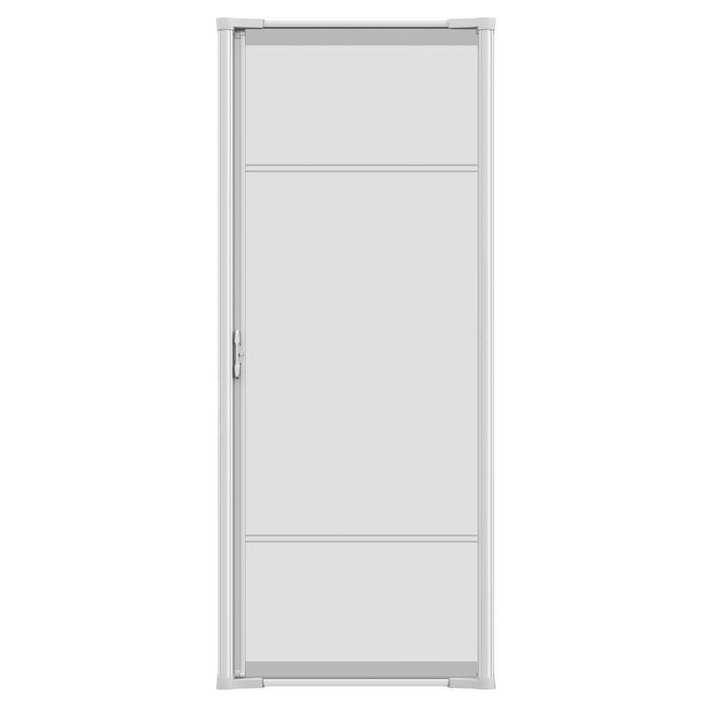 78 in. White Retractable Screen Door B638