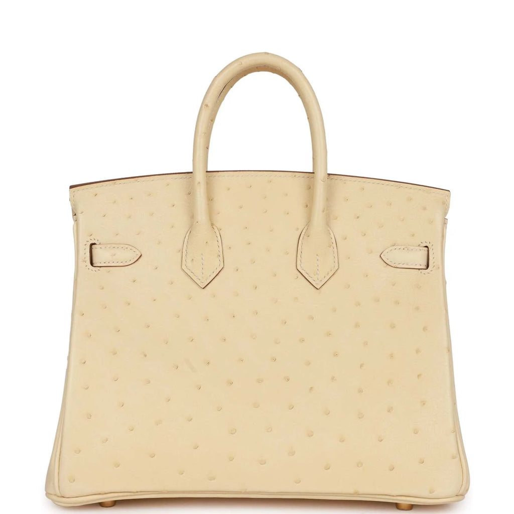 Vanille Ostrich Boreal Gold Hardware Birkin 25 H705