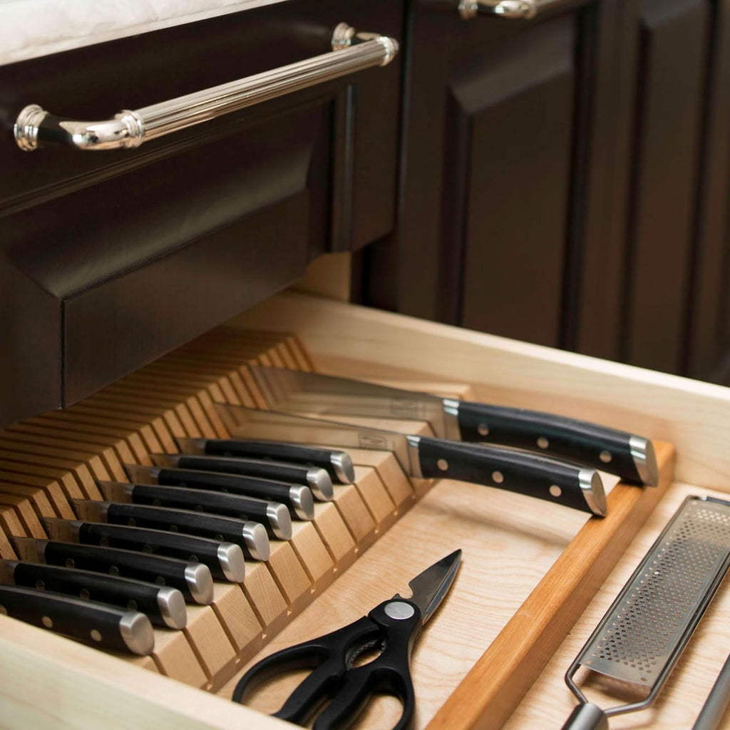 Dual Row Knife Block Drawer Organizer Q859