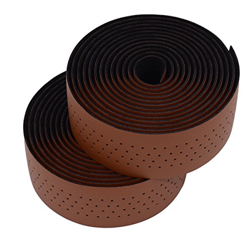 Luxury PU Leather Bar Tape with 2 Reflective Plug Z5549