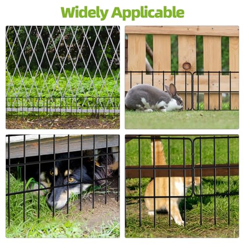 30 Panels No Dig Metal Fence Barrier, 13in(H) x 30ft(L) D4339
