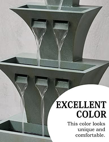 48" Tall Waterfall Fountain with LED Lights N77361