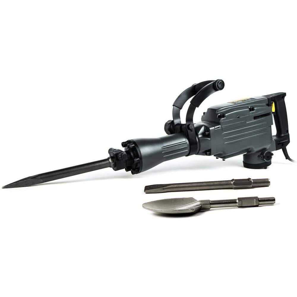 11 Amp 31 lbs. Demolition Jack Hammer with Point, Flat and Spade Chisels K8671