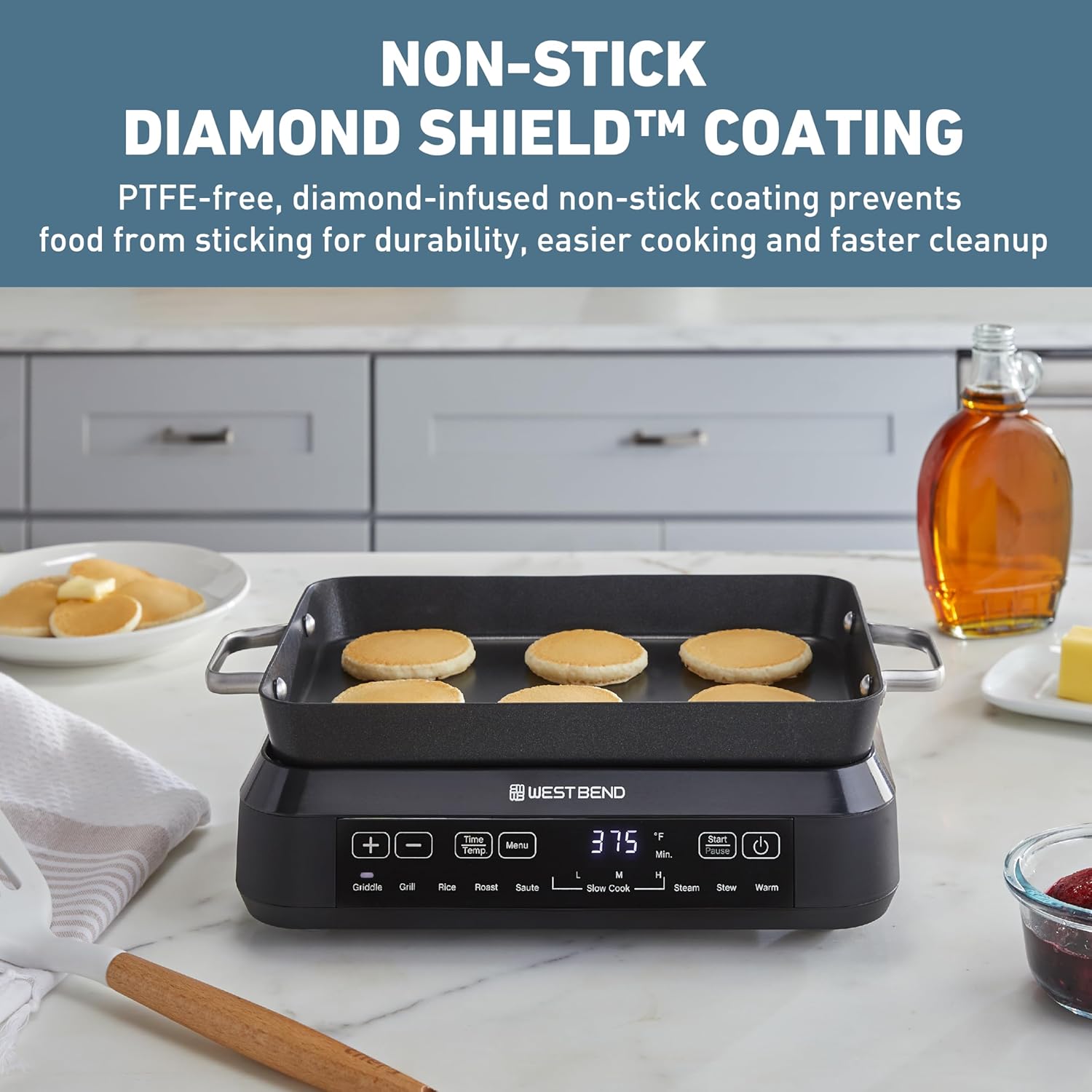 6-Quart Black Non-Stick Slow Cooker F109
