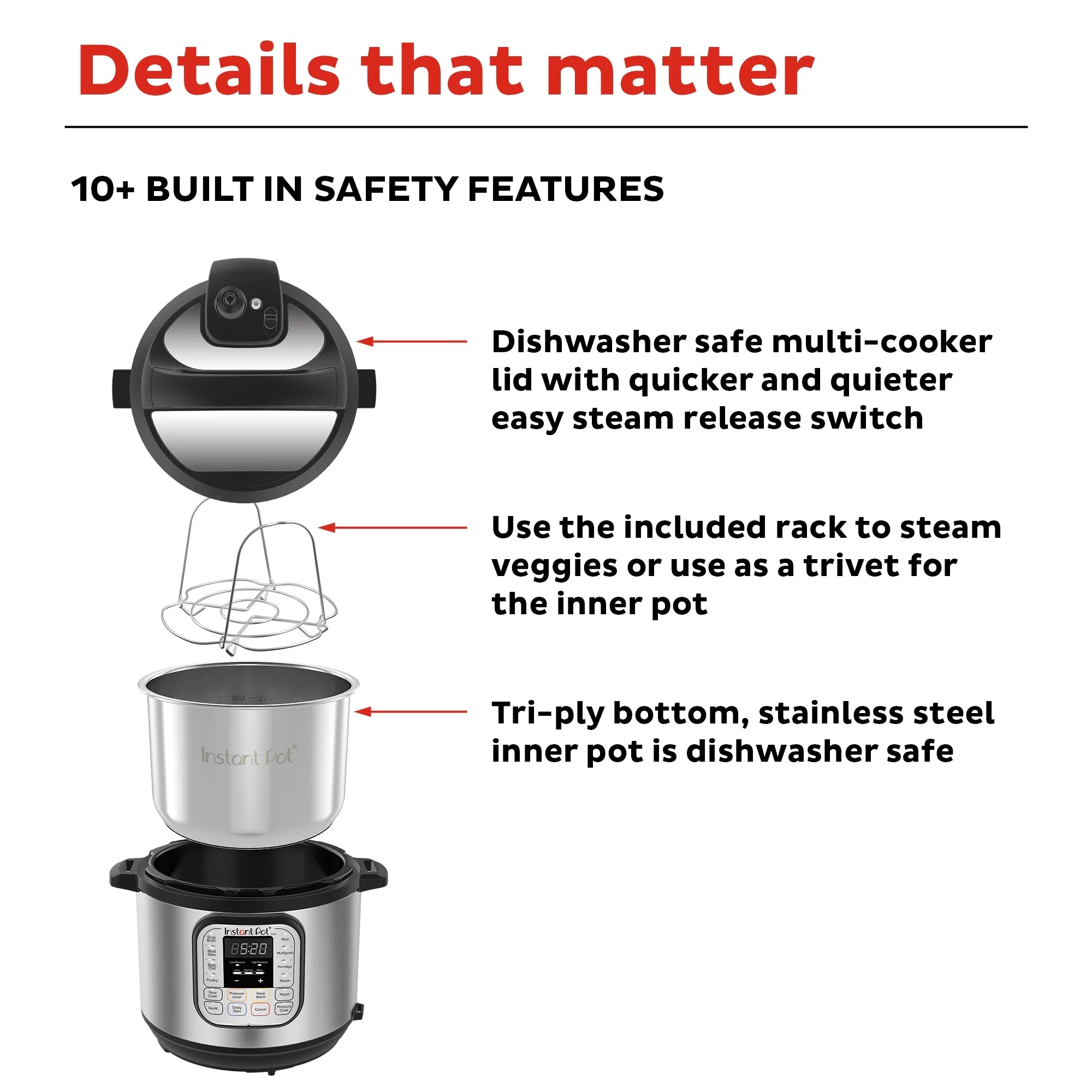 7-in-1 Electric Pressure Cooker, Stainless Steel, 8 Quart G53546