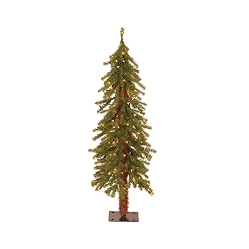 Green 5 ft Artificial Christmas Tree with Pre-Strung White Lights and Stand Q8773