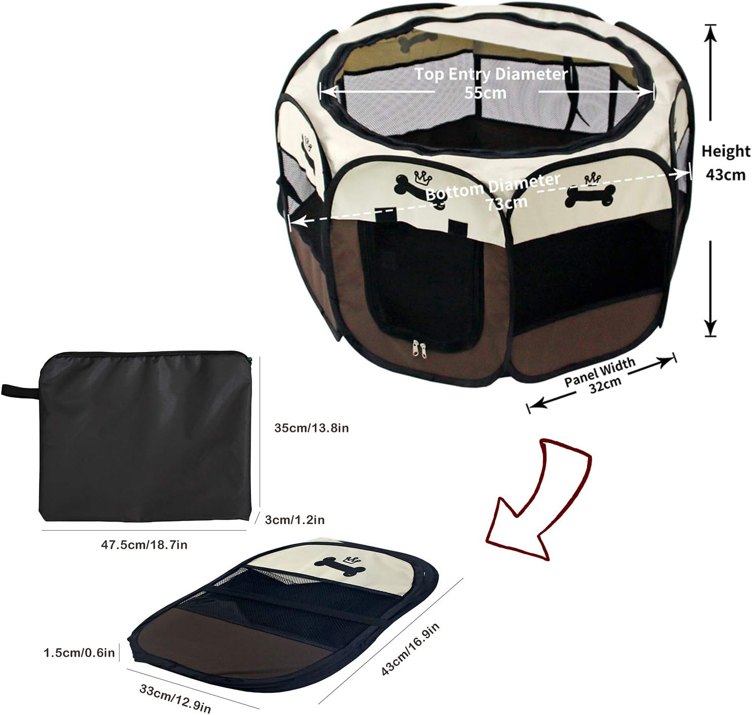 8-Panel Mesh Playpen E335