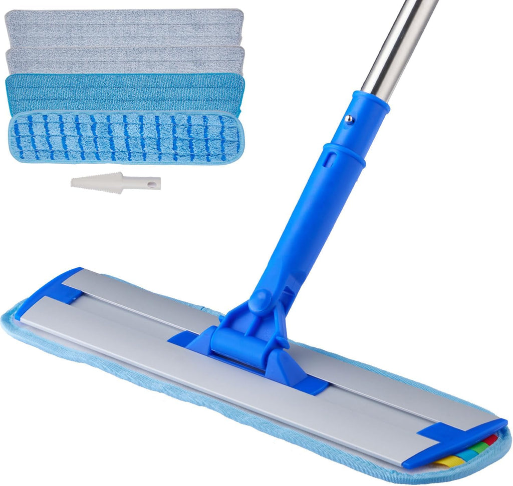 Microfiber Flat Mop with 4pcs Reusable Washable Mop Pads J611