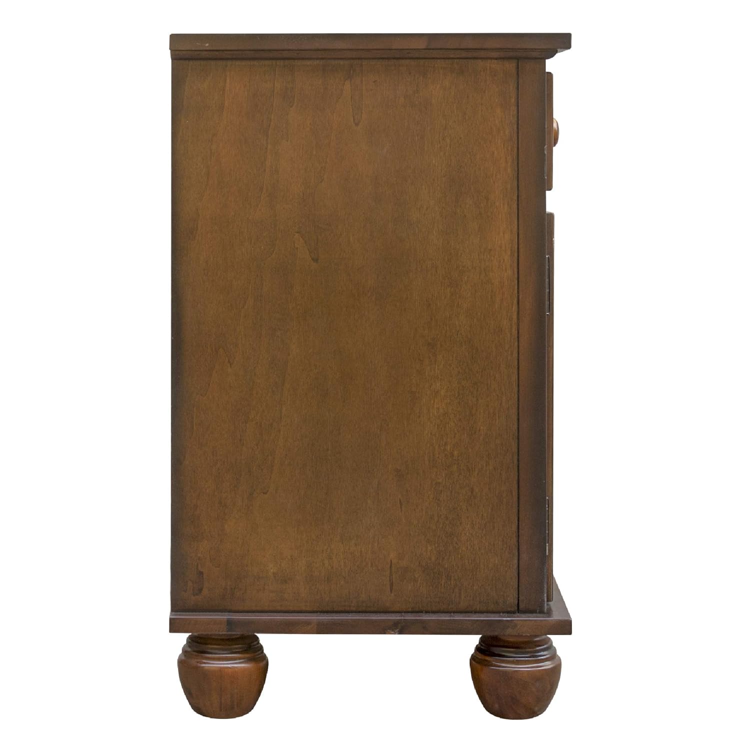 Tropical Walnut Wood Nightstand with Felt Lined Drawer P952285