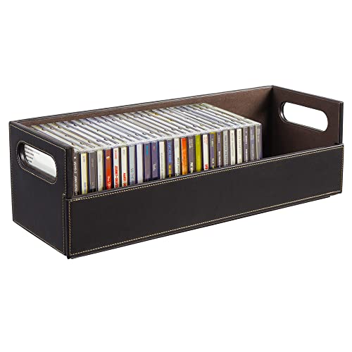 Faux Leather Black CD Storage Box E142