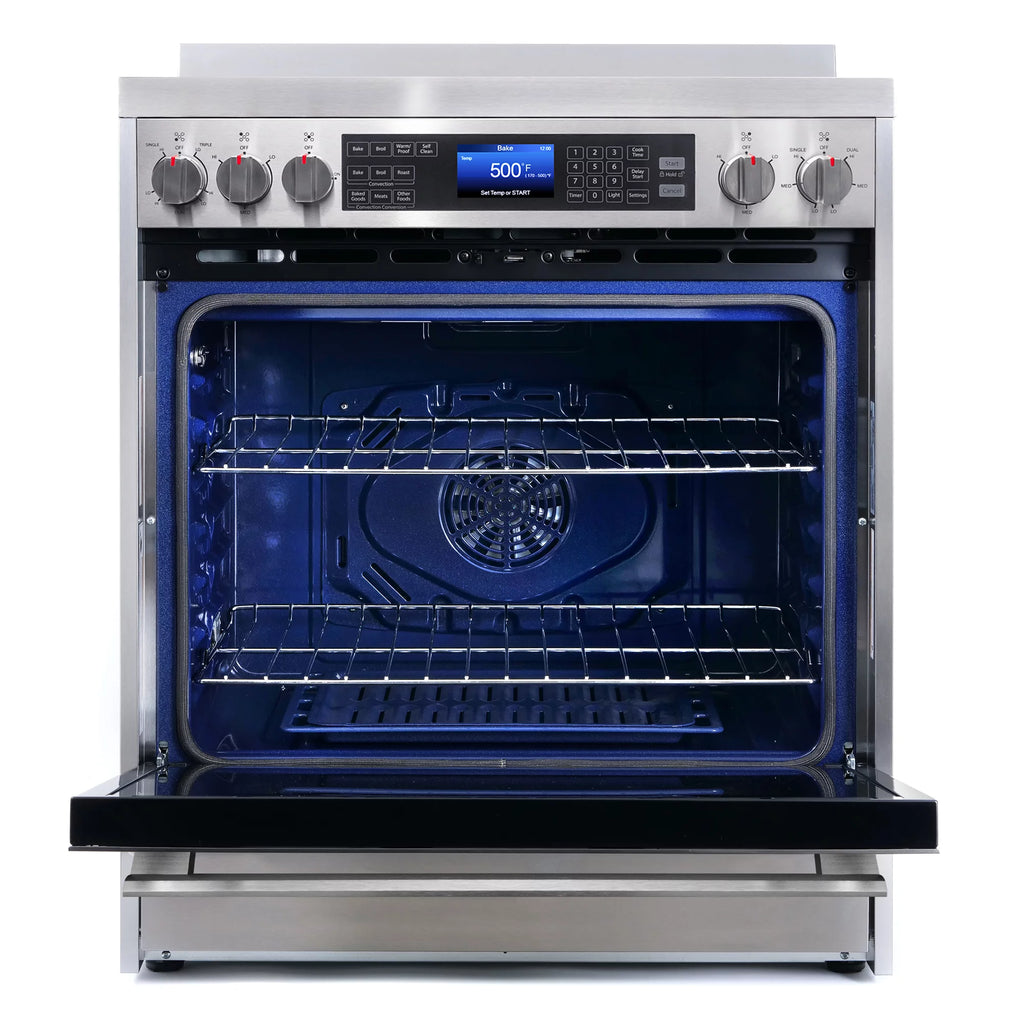 2 Piece Kitchen Appliance Package with 30" Over The Range Microwave & 30" Freestanding Electric Kitchen Stove U401