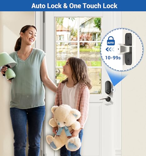Oil Rubbed Bronze Keyless Entry Door Lock with 2 Lever Handles S133192