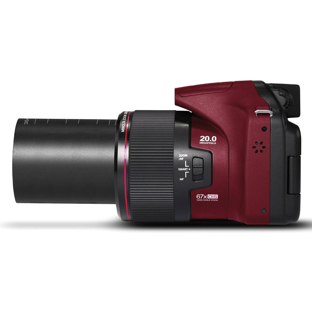 20.0-Megapixel 1080p Full HD 67x Optical Zoom Wi-Fi Bridge Camera (Red) I74478