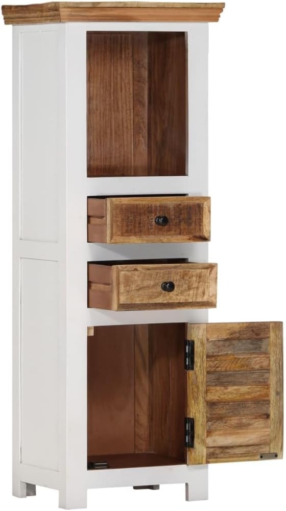 Brown&White Solid Wood Sideboard R2829