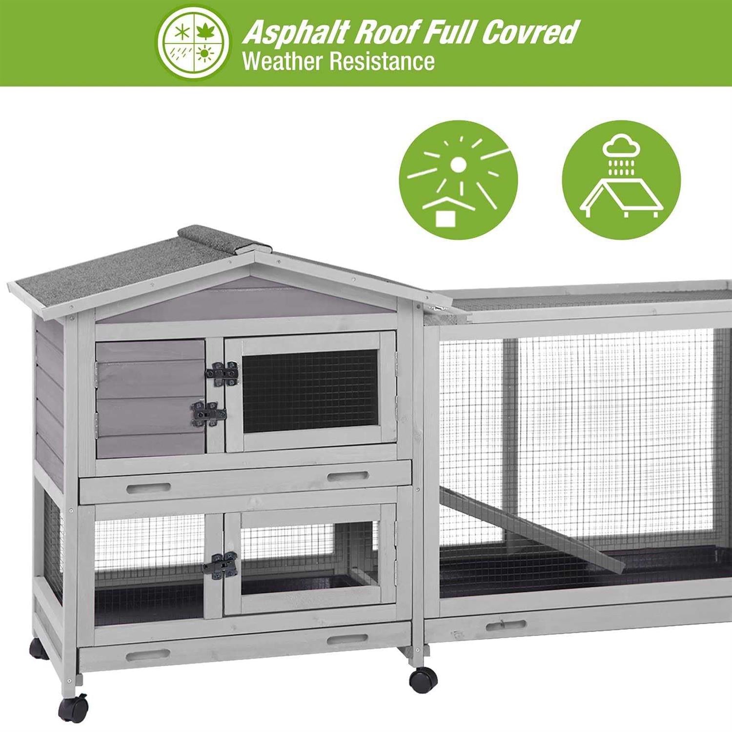 Large Guinea Pig Cage with Run on Wheels D63886