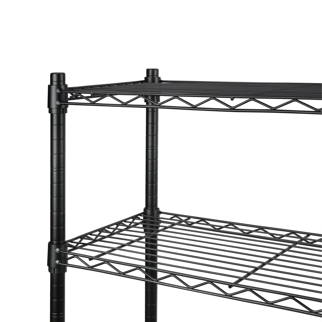 Black 4 Tier Wire Shelf Unit Q3118