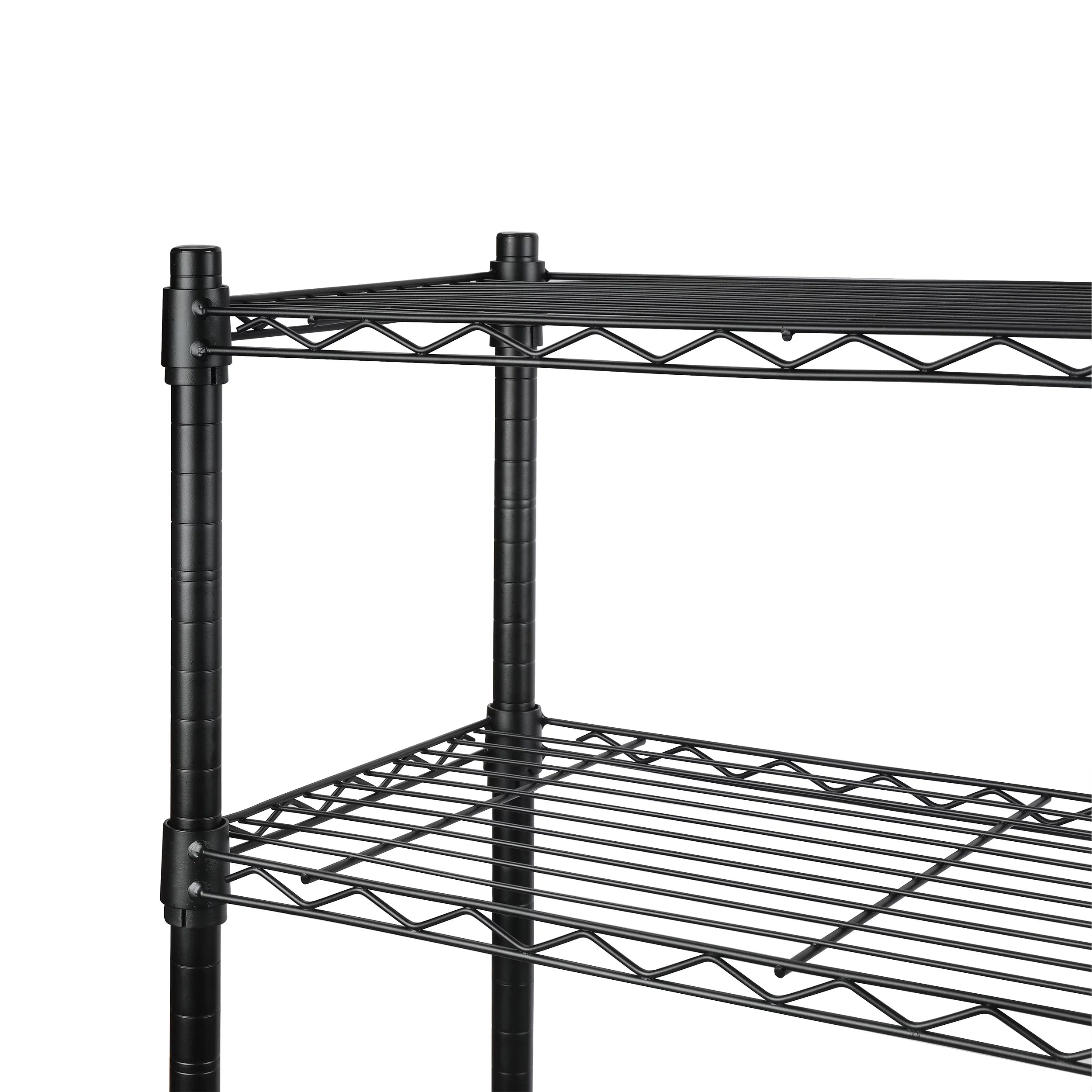Black 4 Tier Wire Shelf Unit Q3118