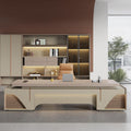 Large Executive Desk with Storage Cabinets P8070