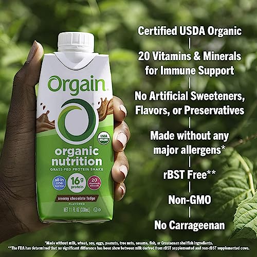 11 Fl Oz Pack of 12 Organic Whey Protein Shake U896151