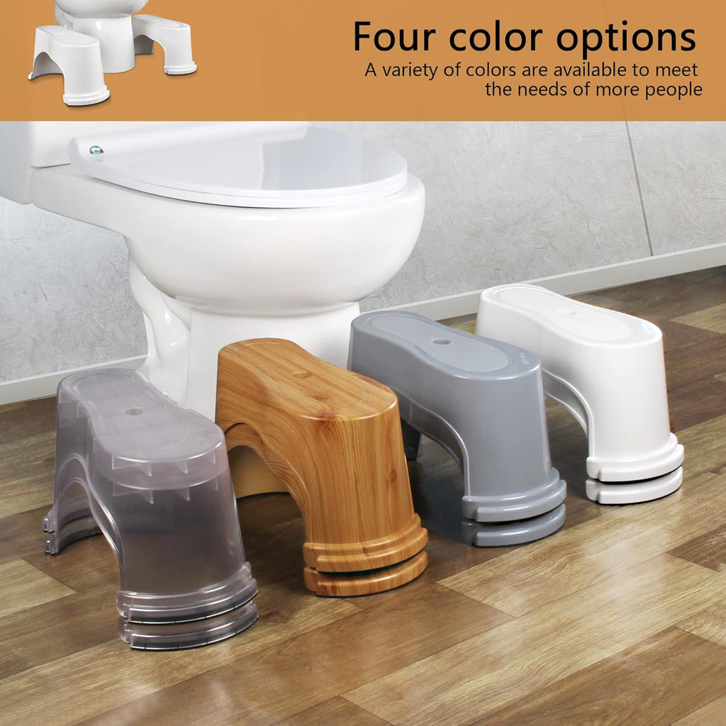 White 2 Pairs Plastic Toilet Stool C6829