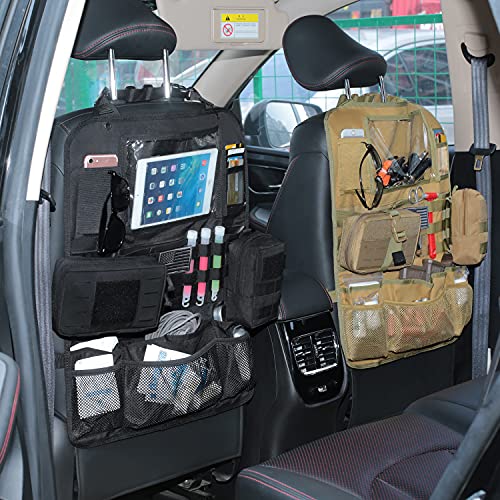 Khaki Tactical Car Seat Back Organizer E42326