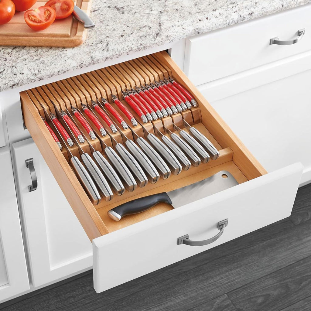 Dual Row Knife Block Drawer Organizer Q859