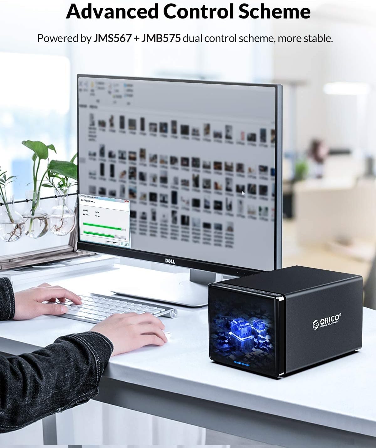 5 Bay Hard Drive Enclosure Magnetic Aluminum USB 3.0 to SATA for 3.5 inch HDD Tool Free Storage Case P802