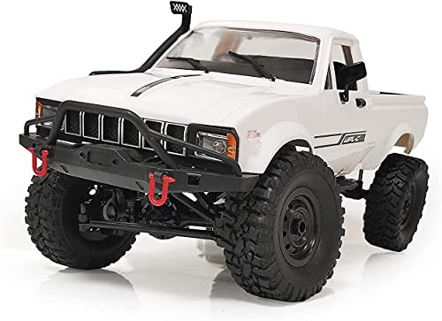RC Crawler 4x4 Remote Control Rock Crawler Pickup Truck with Led Light, 2.4 Ghz 1/16 Scale All Terrain Car Brushed RTR V1286