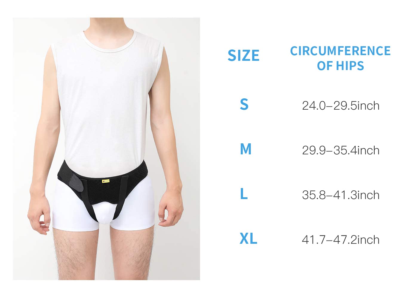 Hernia Belt Truss with 2 Removable Compression Pads K560323