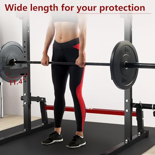 Adjustable Squat Rack Barbell Rack Squat Stand Bench Press Pull Up Home Gym N73100