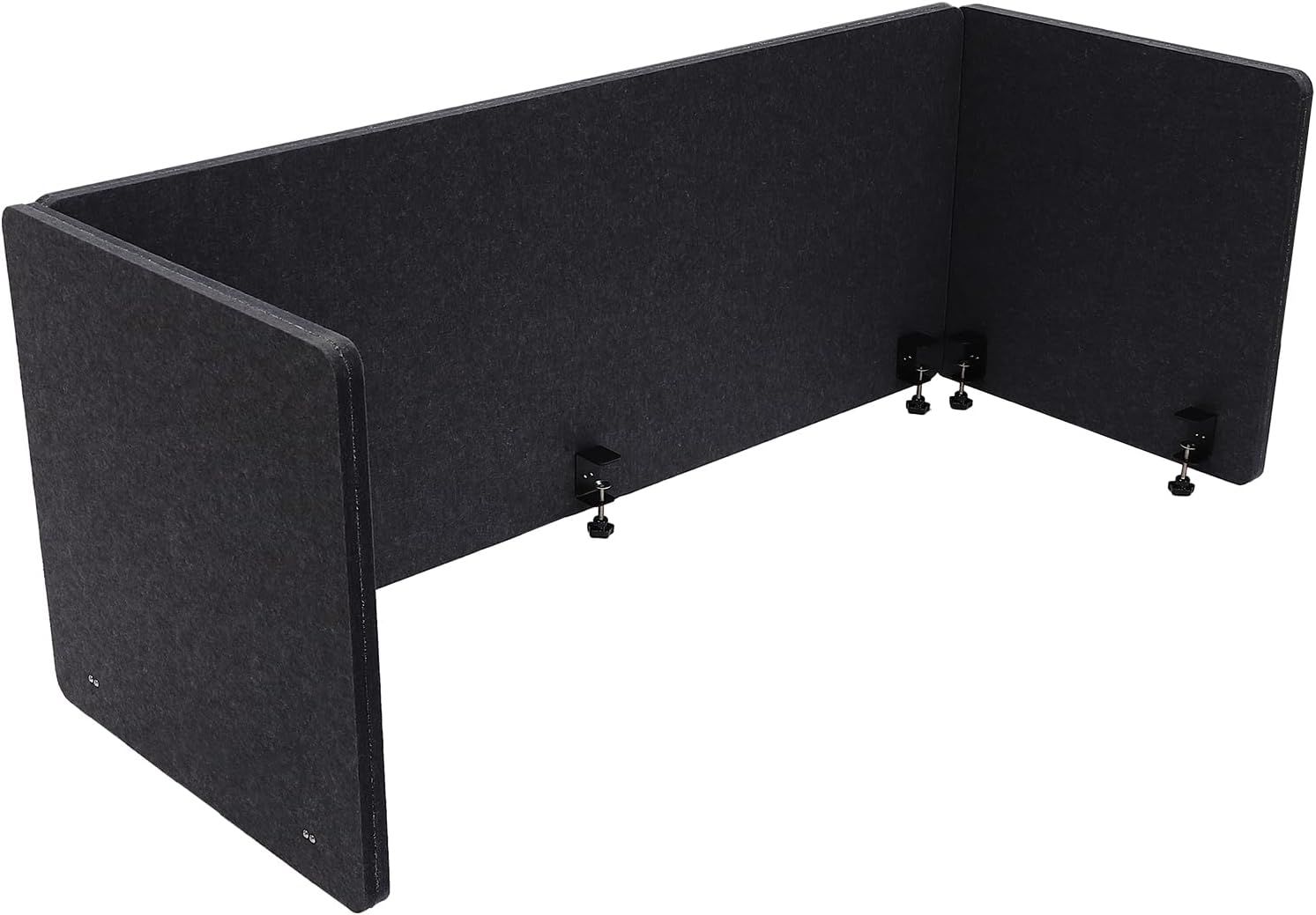 Dark Gray Acoustic Desk Privacy Panel, 59"L x 24"W V38311